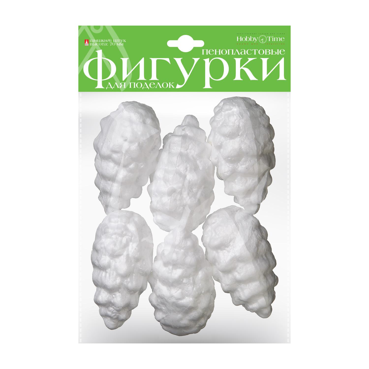 ПЕНОПЛАСТОВЫЕ ФИГУРКИ. ШИШКИ, 70 ММ, 6 ШТ. ПЕНОПЛАСТОВЫЕ ФИГУРКИ. ШИШКИ, 70 ММ, 6 ШТ.