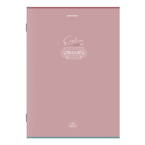 Тетрадь А4, 96 л., BRAUBERG, скоба, клетка, глянцевый лак, "Pastel", Тетрадь А4, 96 л., BRAUBERG, скоба, клетка, глянцевый лак, "Pastel",