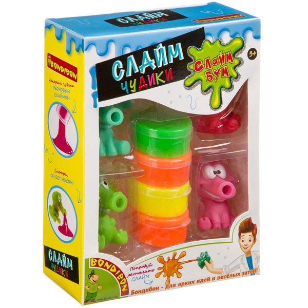 Науки с Буки Bondibon, опыты СЛАЙМ БУМ, Слайм-чудики, арт.1809-PS058 Науки с Буки Bondibon, опыты СЛАЙМ БУМ, Слайм-чудики, арт.1809-PS058