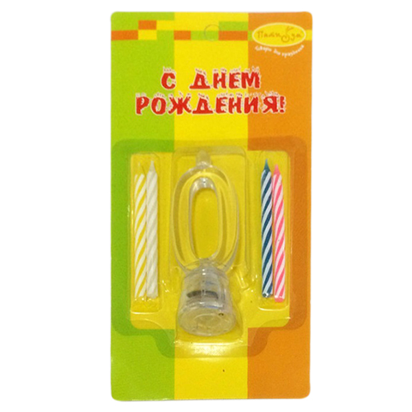 Набор свечей Цифра 0 с мигающим держателем 4 шт 7 см Набор свечей Цифра 0 с мигающим держателем 4 шт 7 см