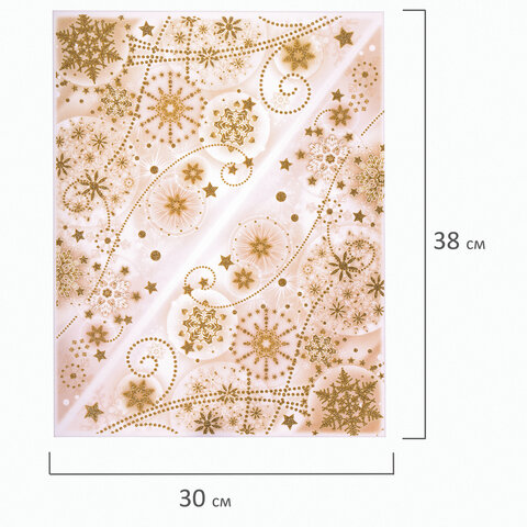 Украшение для окон и стекла ЗОЛОТАЯ СКАЗКА "Узоры из золотых снежинок Украшение для окон и стекла ЗОЛОТАЯ СКАЗКА "Узоры из золотых снежинок