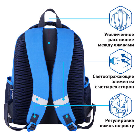 Ранец ПИФАГОР EVA BASIC, 1 отделение, "Rapid engine", 39х30х16 см,