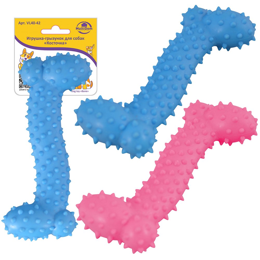 Игрушка-грызунок для собак "Косточка". Размер 10х4 см. 2 цвета Игрушка-грызунок для собак "Косточка". Размер 10х4 см. 2 цвета