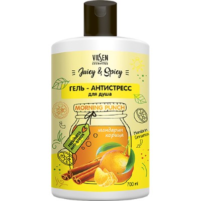 Family Cosmetics Juicy & Spicy Гель-антистресс для душа "Мандарин и Family Cosmetics Juicy & Spicy Гель-антистресс для душа "Мандарин и