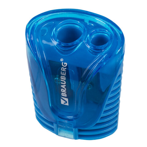 Точилка BRAUBERG "Cell Dual", 2 отверстия, с контейнером, пластиковая, Точилка BRAUBERG "Cell Dual", 2 отверстия, с контейнером, пластиковая,