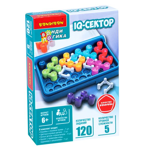 Игра настольная логическая БондиЛогика Bondibon "IQ-СЕКТОР" Игра настольная логическая БондиЛогика Bondibon "IQ-СЕКТОР"