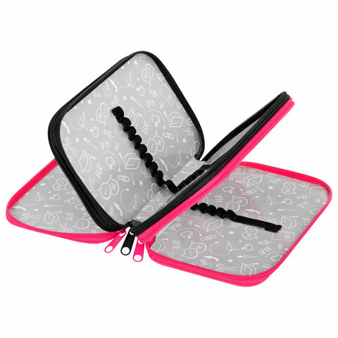 Пенал ПИФАГОР, 3 отделения, ламинированный картон, 19х11 см, "Bears",