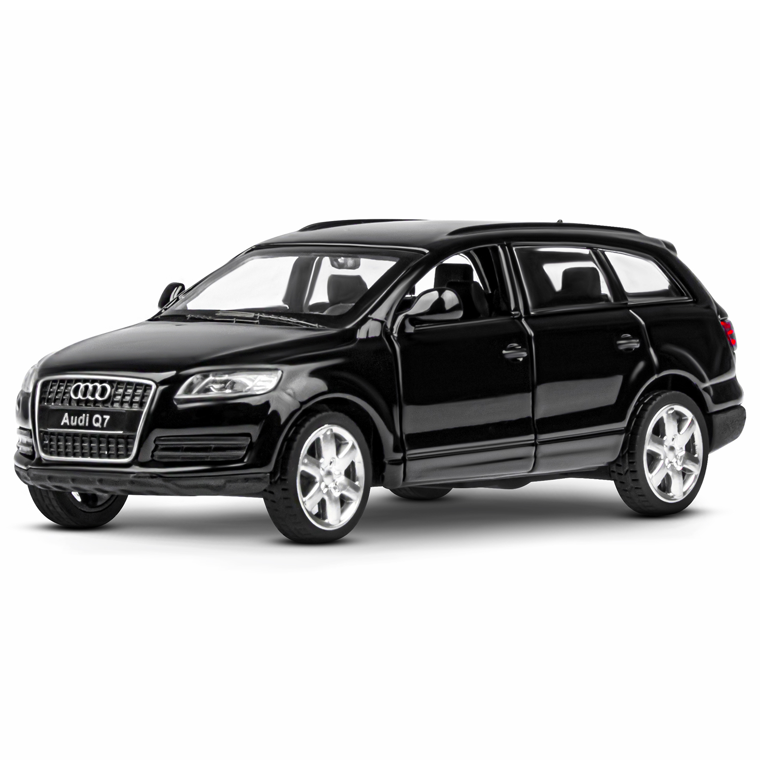 Машина металлическая 1:43 Audi Q7 двери открываются, цвет черный, инерция Машина металлическая 1:43 Audi Q7 двери открываются, цвет черный, инерция