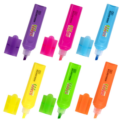 Набор текстовыделителей 6 НЕОНОВЫХ ЦВЕТОВ, STAFF "EVERYDAY HL-720", Набор текстовыделителей 6 НЕОНОВЫХ ЦВЕТОВ, STAFF "EVERYDAY HL-720",
