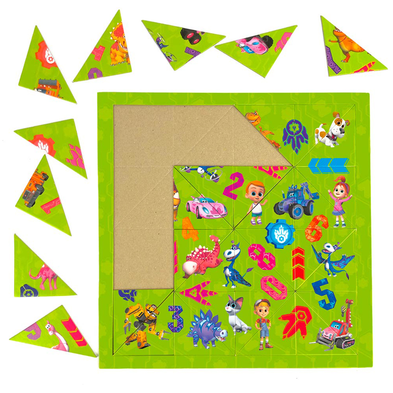 Головоломка с дополненной реальностью ГЕОДОМ "Турбозавры", 30*30,5см, Головоломка с дополненной реальностью ГЕОДОМ "Турбозавры", 30*30,5см,