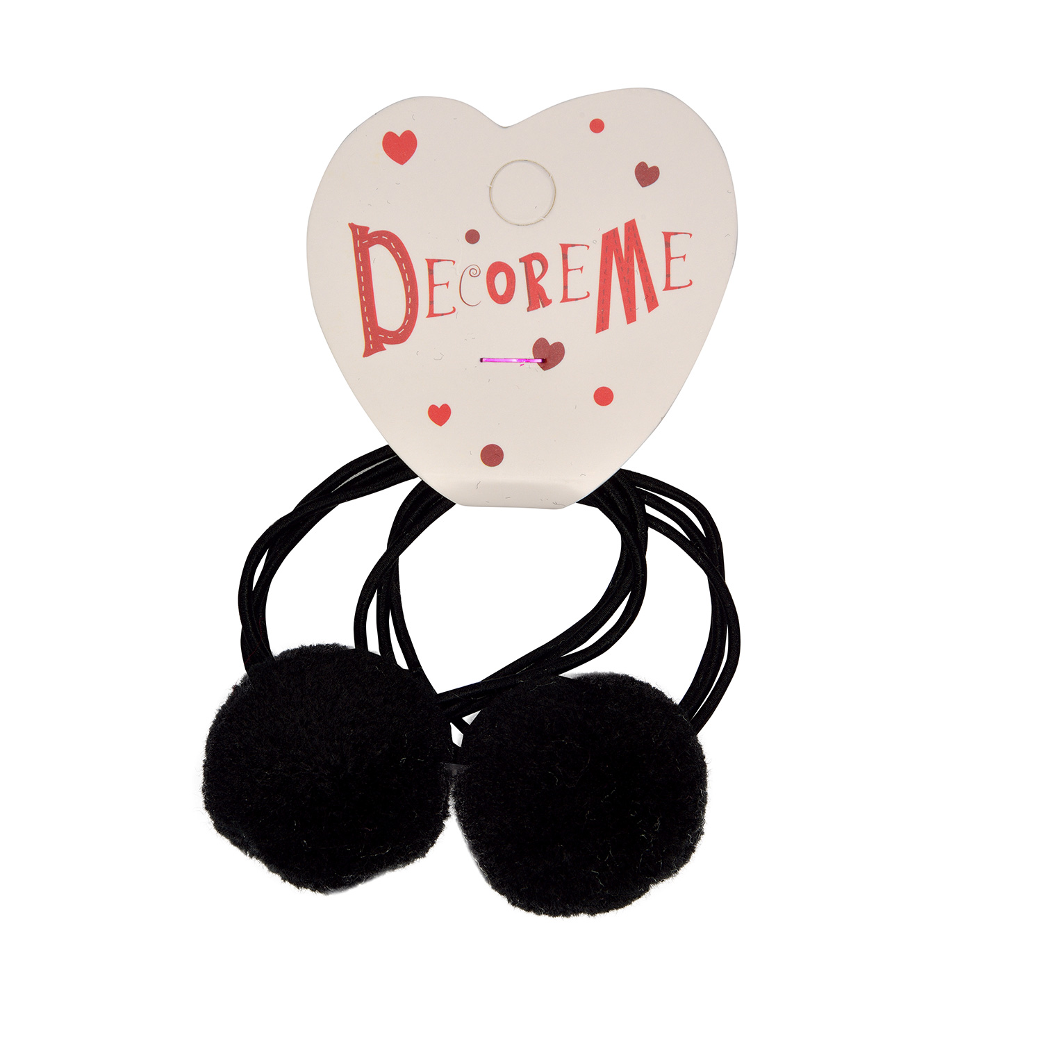 РЕЗИНКА ДЛЯ ВОЛОС С ПОМПОНАМИ "МЯГКИЕ ШАРИКИ" 2 ШТ, 5 ЦВЕТОВ