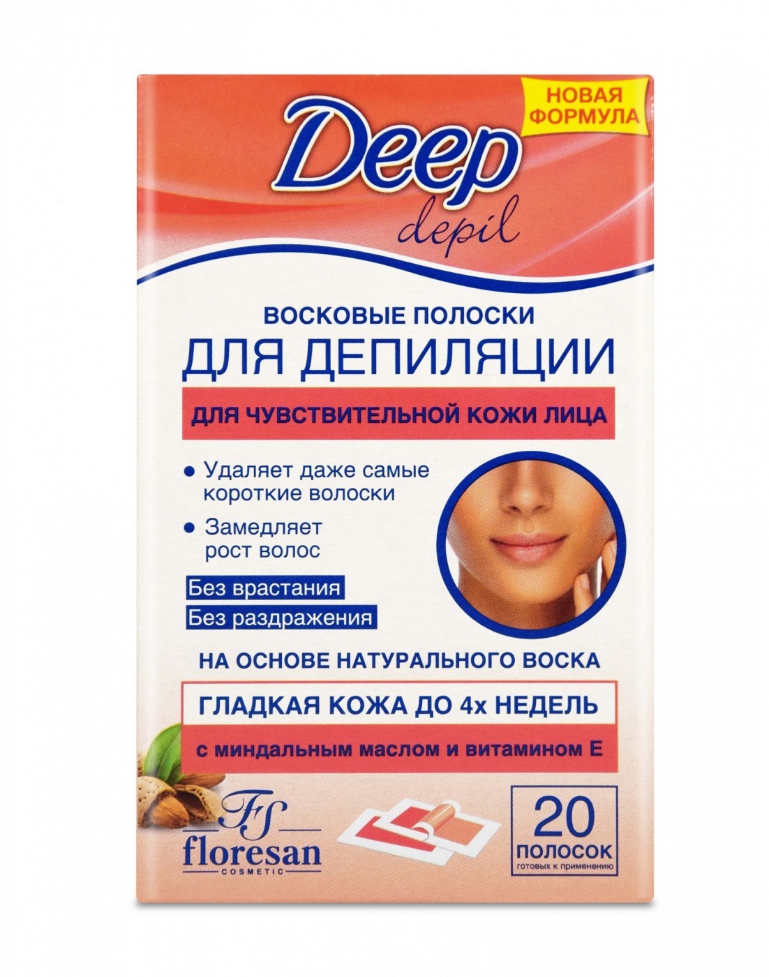 Floresan Deep Depil Восковые полоски для депиляции для чувствительной кожи лица Floresan Deep Depil Восковые полоски для депиляции для чувствительной кожи лица