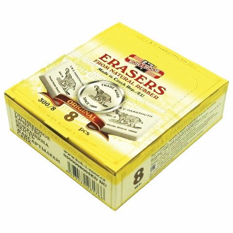 Ластик KOH-I-NOOR "Слон" 300/08, 54х48х16 мм, белый, прямоугольный, Ластик KOH-I-NOOR "Слон" 300/08, 54х48х16 мм, белый, прямоугольный,