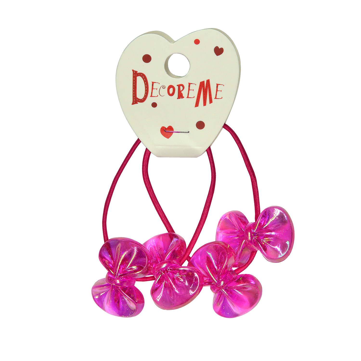 РЕЗИНКА ДЛЯ ВОЛОС "РАДУЖНЫЕ БАНТИКИ" 2 ШТ, 5 ЦВЕТОВ