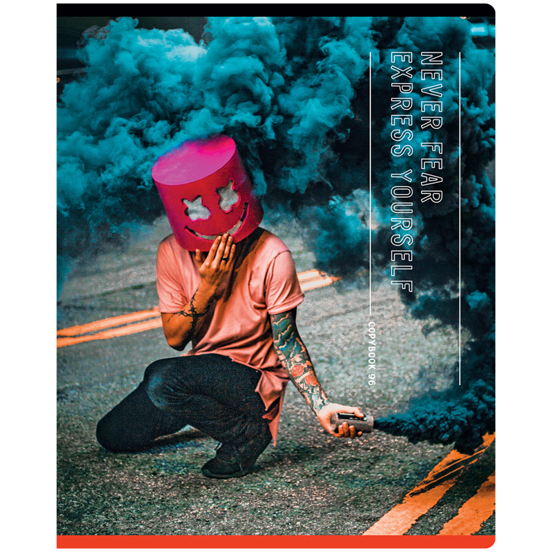 Тетрадь 96л., А5, клетка BG "Never", глянцевая ламинация