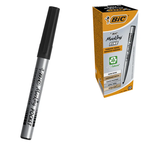 Маркер перманентный BIC "Marking Fine ECOlutions", ЧЕРНЫЙ, круглый Маркер перманентный BIC "Marking Fine ECOlutions", ЧЕРНЫЙ, круглый