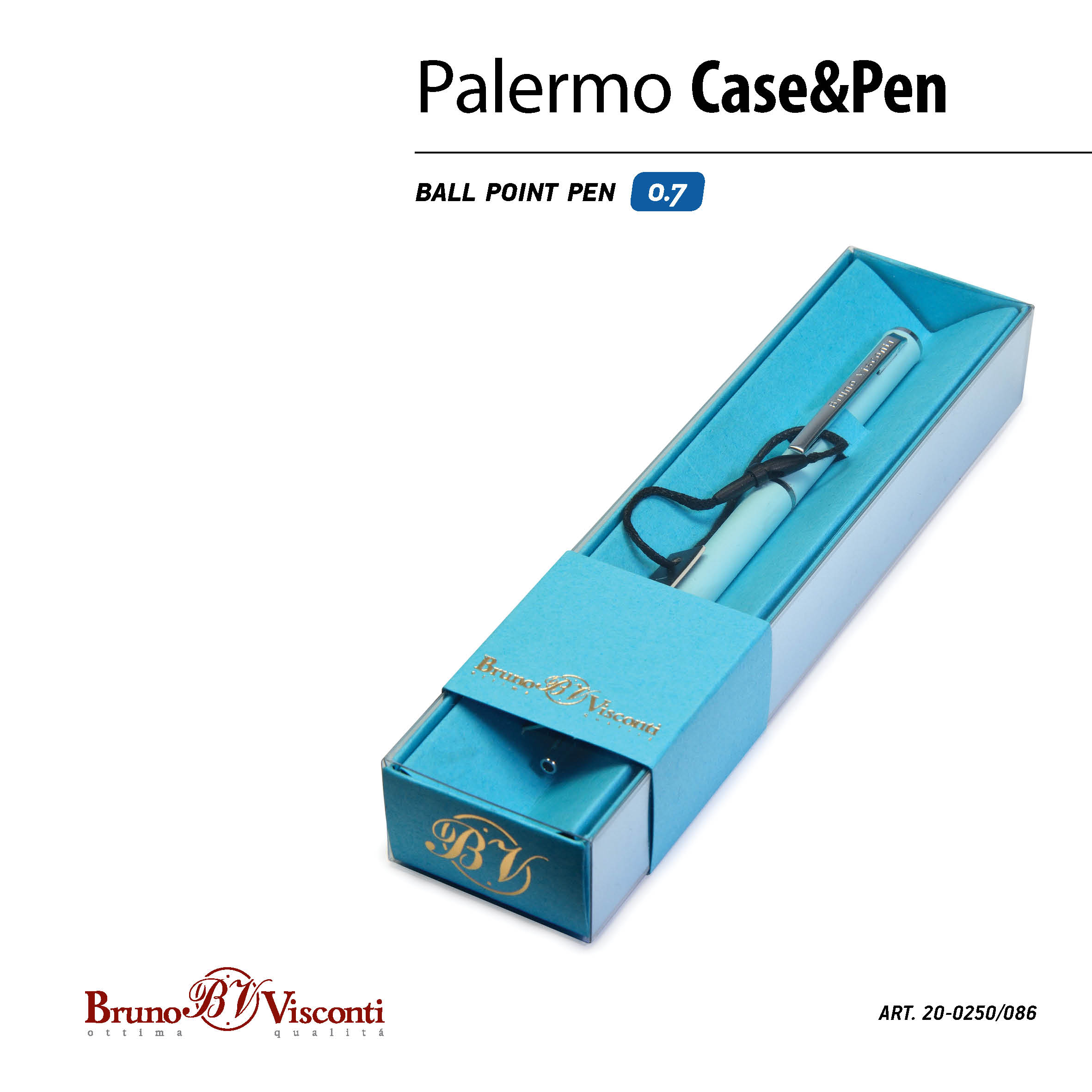 РУЧКА В ФУТЛЯРЕ "PALERMO" АВТОМАТИЧЕСКАЯ 0.7 ММ, СИНЯЯ (нежно-голубой РУЧКА В ФУТЛЯРЕ "PALERMO" АВТОМАТИЧЕСКАЯ 0.7 ММ, СИНЯЯ (нежно-голубой