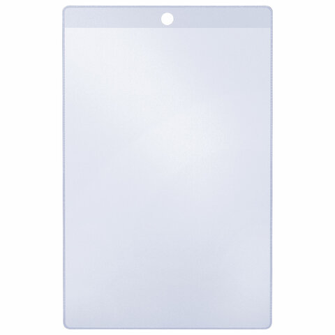 Карман информационный подвесной, ценникодержатель А5, КОМПЛЕКТ 50 шт., ПВХ,