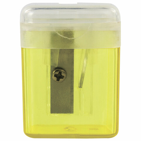 Точилка STAFF "OfficeBox", с контейнером и крышкой, прямоугольная,