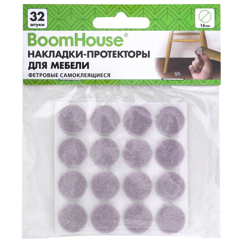 Накладки-протекторы для мебели ФЕТРОВЫЕ самоклеящиеся, d=16 мм, бежевые, Накладки-протекторы для мебели ФЕТРОВЫЕ самоклеящиеся, d=16 мм, бежевые,