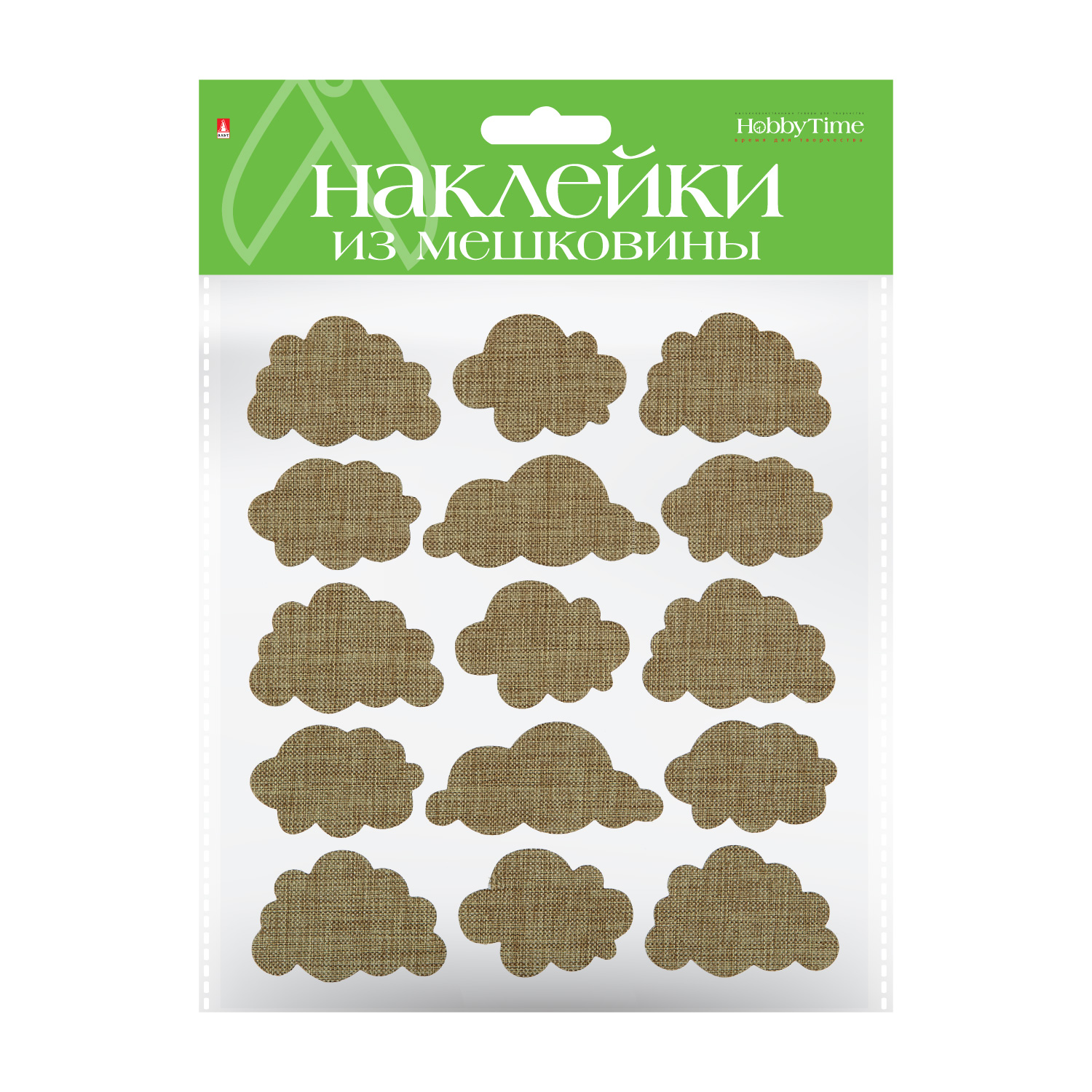 НАКЛЕЙКИ ИЗ МЕШКОВИНЫ - 2, 5 ВИДОВ