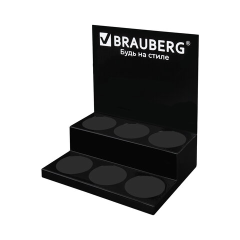 Подставка под ручки и карандаши в тубах BRAUBERG, металл, 6 отделений, 32x30x21 Подставка под ручки и карандаши в тубах BRAUBERG, металл, 6 отделений, 32x30x21