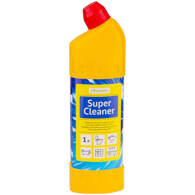 Средство для туалета OfficeClean "SuperCleaner", гель универсальный, Средство для туалета OfficeClean "SuperCleaner", гель универсальный,