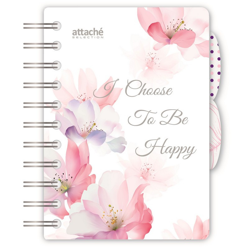 Бизнес-тетрадь А6,120л,кл,спир,пласт Attache Selection Flower Dreams 876753 Бизнес-тетрадь А6,120л,кл,спир,пласт Attache Selection Flower Dreams 876753