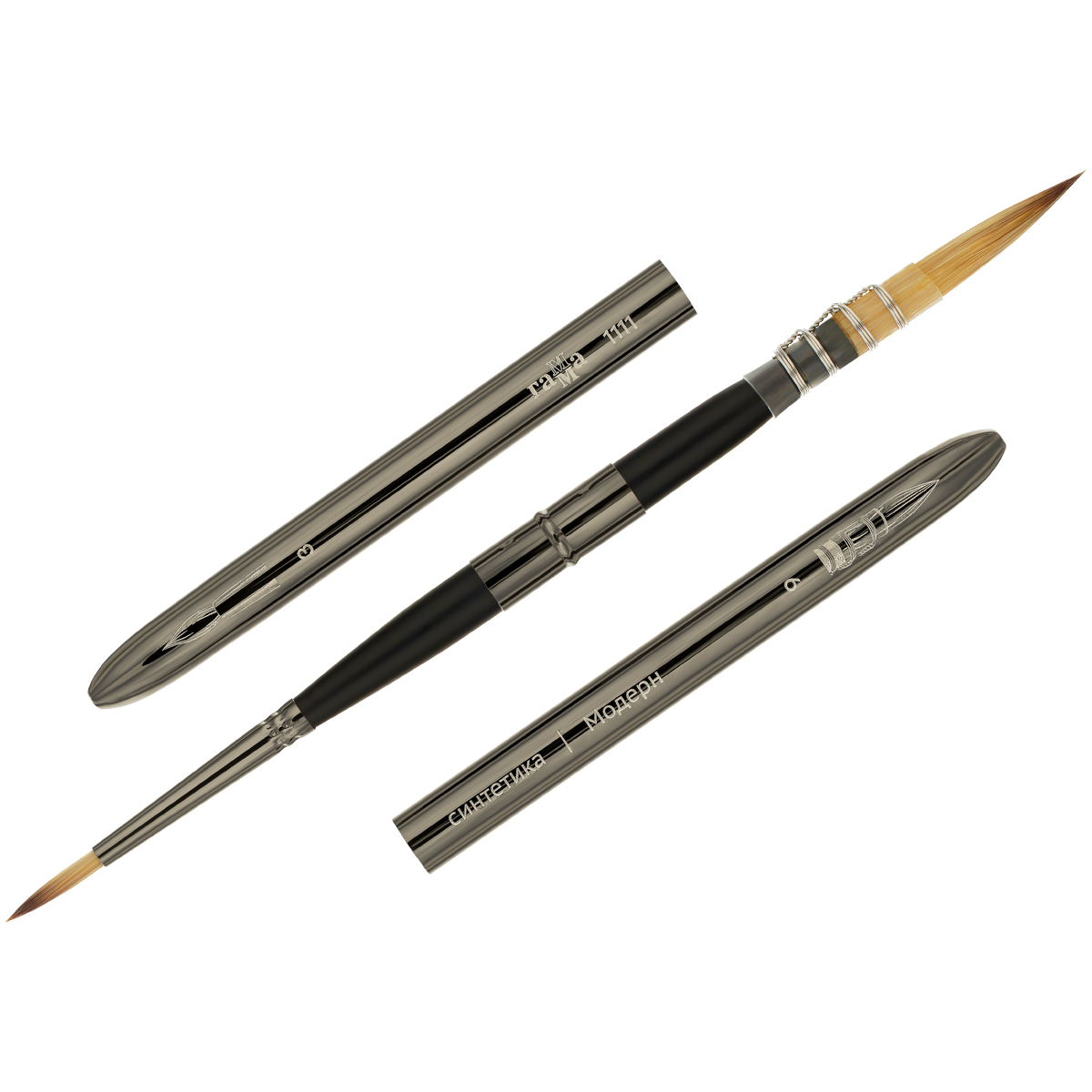 Кисть художественная синтетика Гамма "Модерн", двухсторонняя, круглая Кисть художественная синтетика Гамма "Модерн", двухсторонняя, круглая