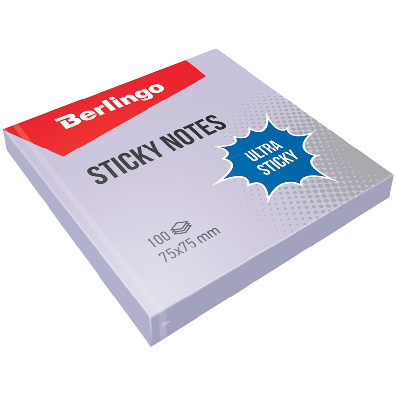 Самоклеящийся блок Berlingo "Ultra Sticky", 75*75мм, 100л, пастель, Самоклеящийся блок Berlingo "Ultra Sticky", 75*75мм, 100л, пастель,