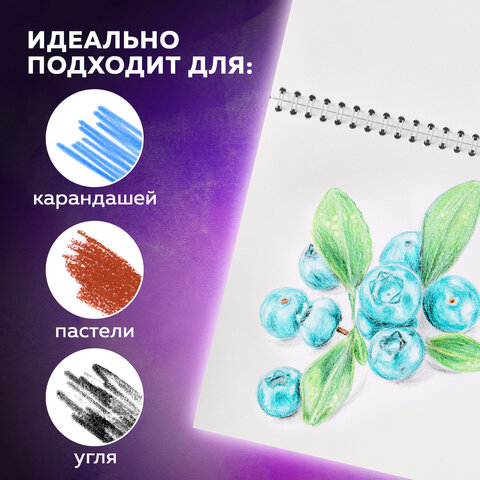 Скетчбук, белая бумага 100 г/м2, 190х190 мм, 60 л., гребень, жёсткая подложка, Скетчбук, белая бумага 100 г/м2, 190х190 мм, 60 л., гребень, жёсткая подложка,