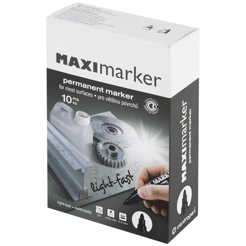 Маркер для промышленной маркировки CENTROPEN MAXI MARKER, ЧЕРНЫЙ, 2-4 мм,