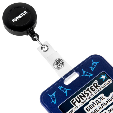 Бейдж вертикальный с 3D-печатью "Аниме" (85х54 мм), с рулеткой,