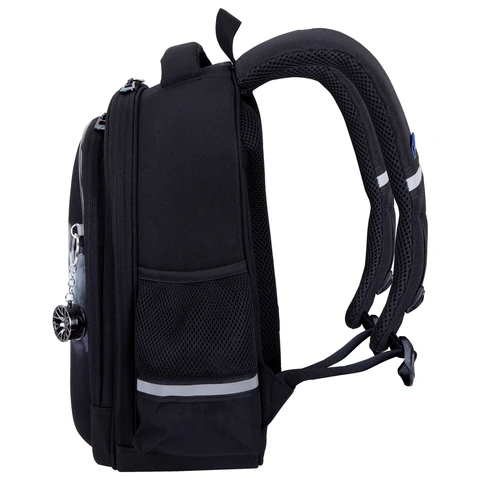 Ранец BRAUBERG STABLE, 2 отделения, с брелоком, "Жги резину!",
