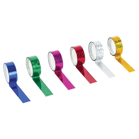 Клейкие ленты 15 мм х 5 м, декоративные голографические, ОСТРОВ СОКРОВИЩ, Клейкие ленты 15 мм х 5 м, декоративные голографические, ОСТРОВ СОКРОВИЩ,