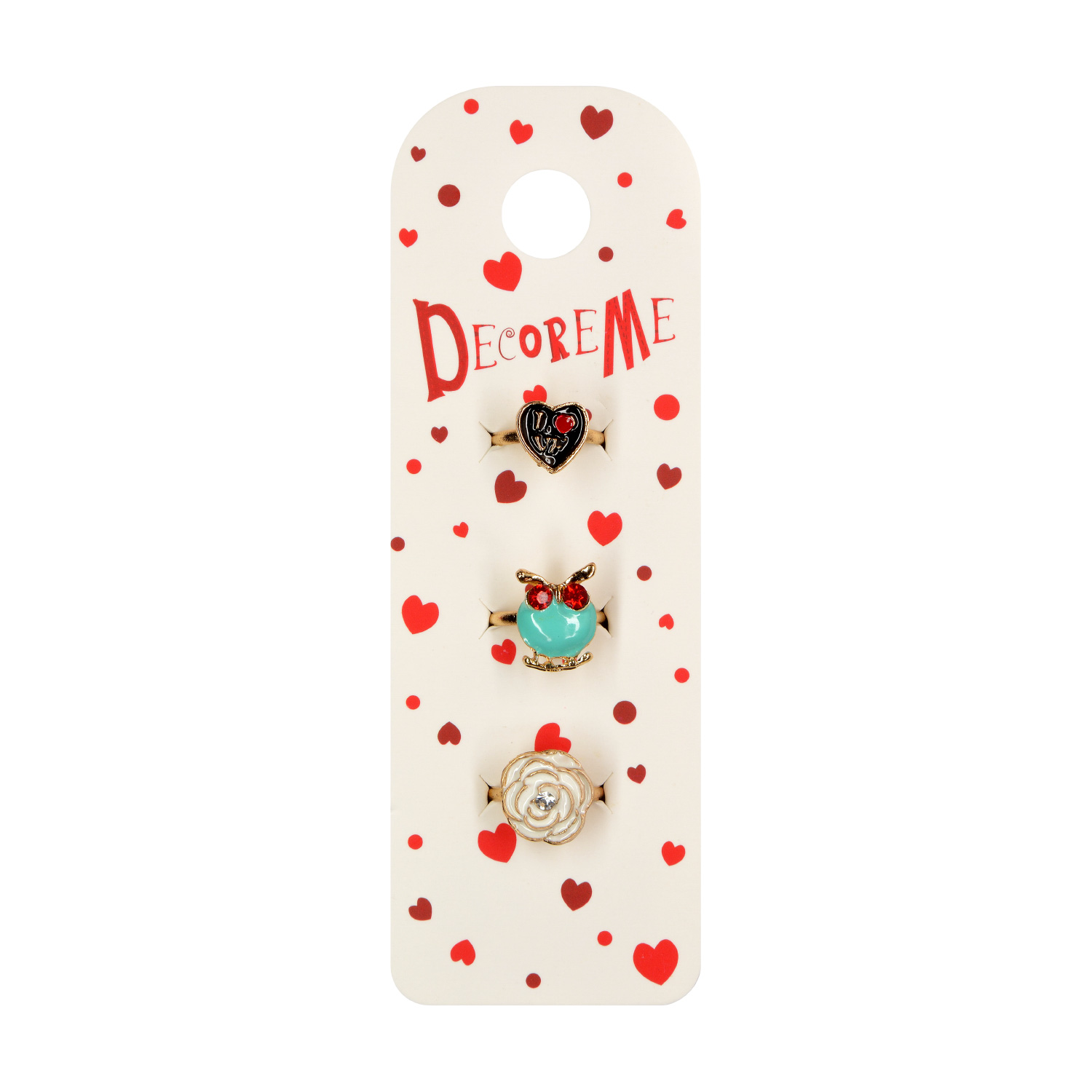 КОЛЬЦО 3 ШТ, 6 ВИДОВ