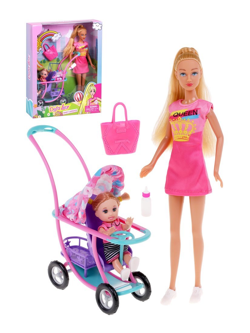 Игровой набор Defa Lucy "На прогулке", 2 куклы, 3 предмета Игровой набор Defa Lucy "На прогулке", 2 куклы, 3 предмета