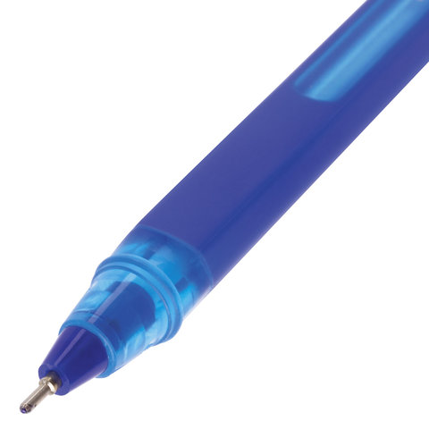 Ручка шариковая масляная BRAUBERG "Extra Glide Soft Blue", СИНЯЯ, узел