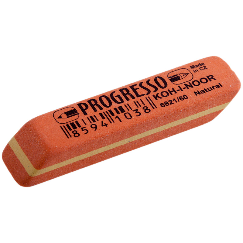 Ластик "Progresso" 60, комбинированный, каучук, 52*14*8мм: Ластик "Progresso" 60, комбинированный, каучук, 52*14*8мм: