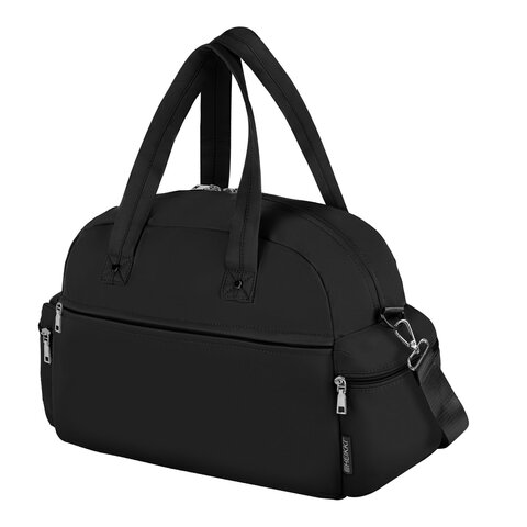 Сумка дорожная HEIKKI HANDY (ХЕЙКИ), карман на молнии, багажная лента, черная, Сумка дорожная HEIKKI HANDY (ХЕЙКИ), карман на молнии, багажная лента, черная,