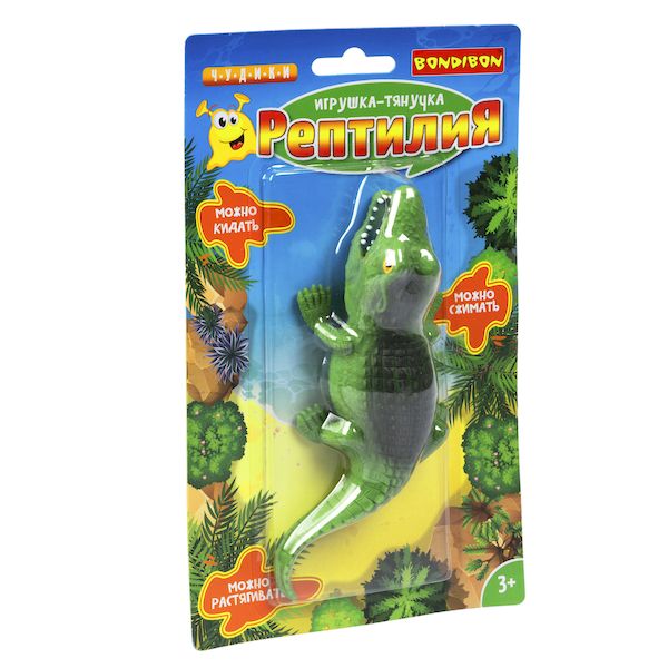 Игрушка-тянучка Bondibon, крокодил Игрушка-тянучка Bondibon, крокодил