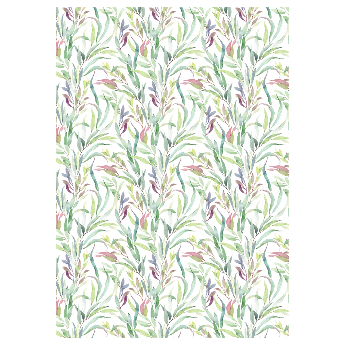 Упаковочная бумага глянцевая 70*100см, MESHU "Bouquet", 80 г/м2,