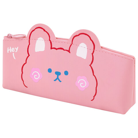 Пенал ЮНЛАНДИЯ ЮНИОР, 1 отделение, искусственная кожа, "Pink bear", Пенал ЮНЛАНДИЯ ЮНИОР, 1 отделение, искусственная кожа, "Pink bear",