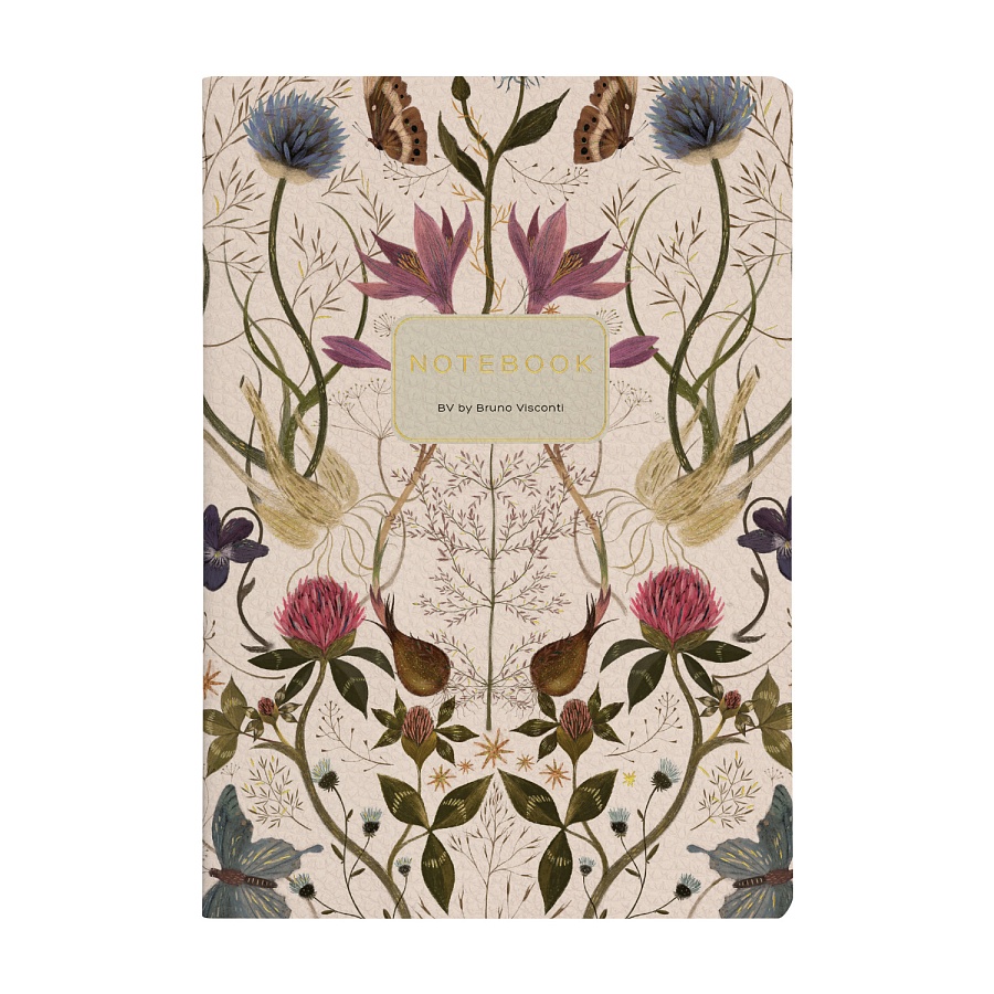 ТЕТРАДЬ А5 ИЗ ЭКОКОЖИ, "FLORA.SYMMETRICAL FLORA" 60 Л. КЛЕТКА ТЕТРАДЬ А5 ИЗ ЭКОКОЖИ, "FLORA.SYMMETRICAL FLORA" 60 Л. КЛЕТКА