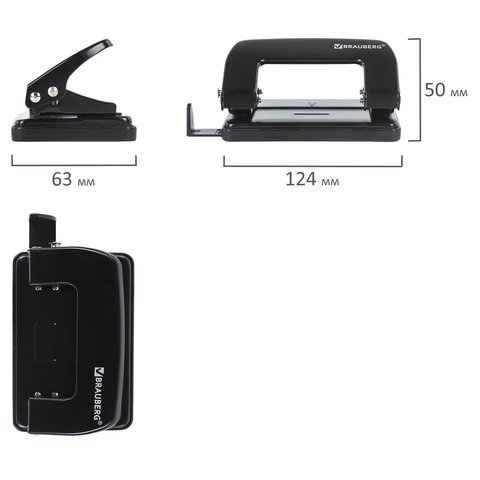 Дырокол металлический BRAUBERG "Classic", до 10 листов, черный, 222548 Дырокол металлический BRAUBERG "Classic", до 10 листов, черный, 222548