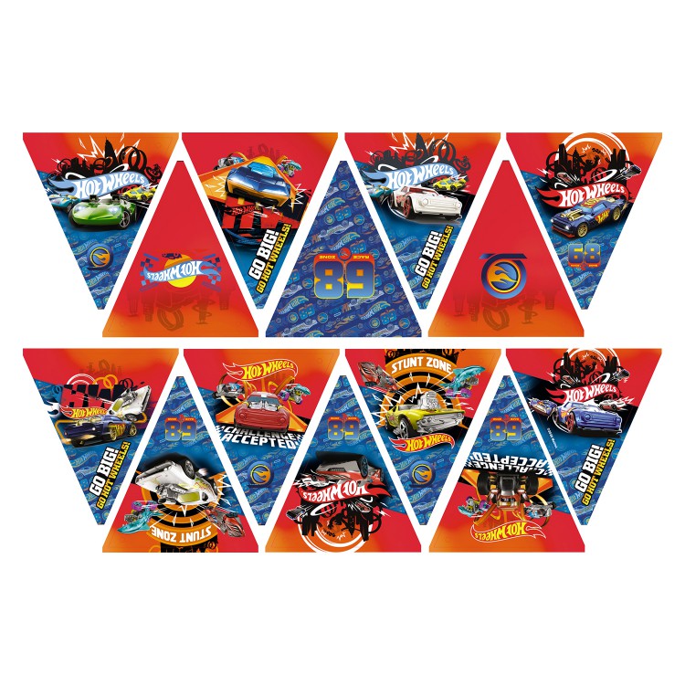 Hot Wheels. Гирлянда поздравительная "Персонажи" (флажки) Hot Wheels. Гирлянда поздравительная "Персонажи" (флажки)