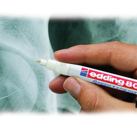 Маркер для рентгеновских пленок EDDING "8010", БЕЛЫЙ, 0,8 мм, круглый