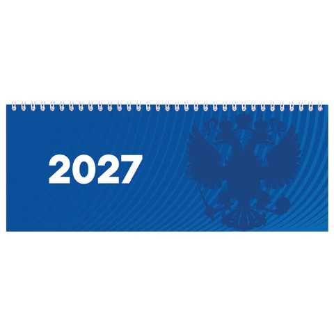 Планинг датированный 2027 285х112 мм, STAFF, гребень, картонная обложка, 64