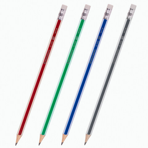 Набор карандашей чернографитных BRAUBERG "G-100" 12 шт., HB, с Набор карандашей чернографитных BRAUBERG "G-100" 12 шт., HB, с