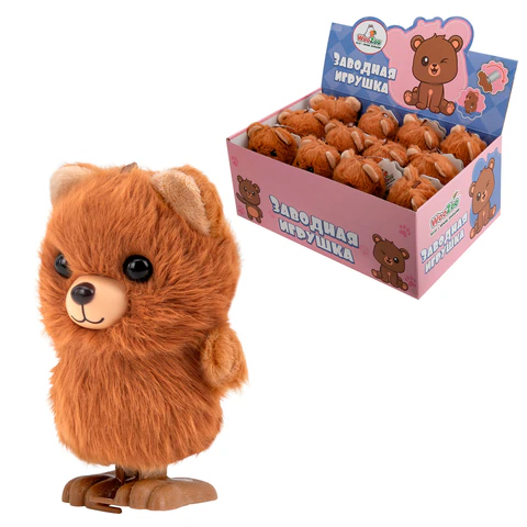 Игрушка мягкая заводная "Мишка", высота 13 см, WOOZOO (ВУЗУ), 666191 Игрушка мягкая заводная "Мишка", высота 13 см, WOOZOO (ВУЗУ), 666191
